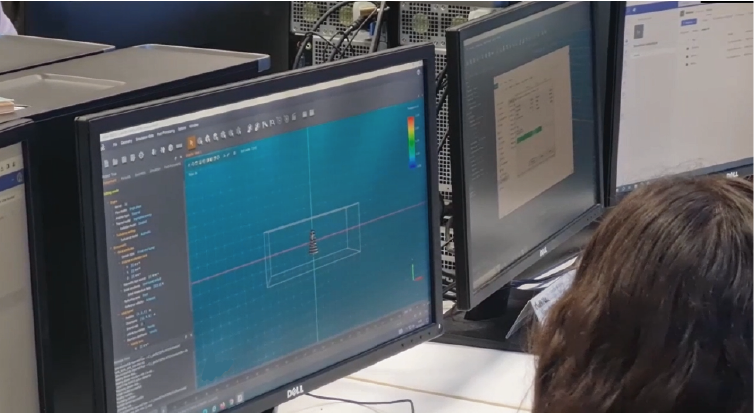 Max studing a pine cone